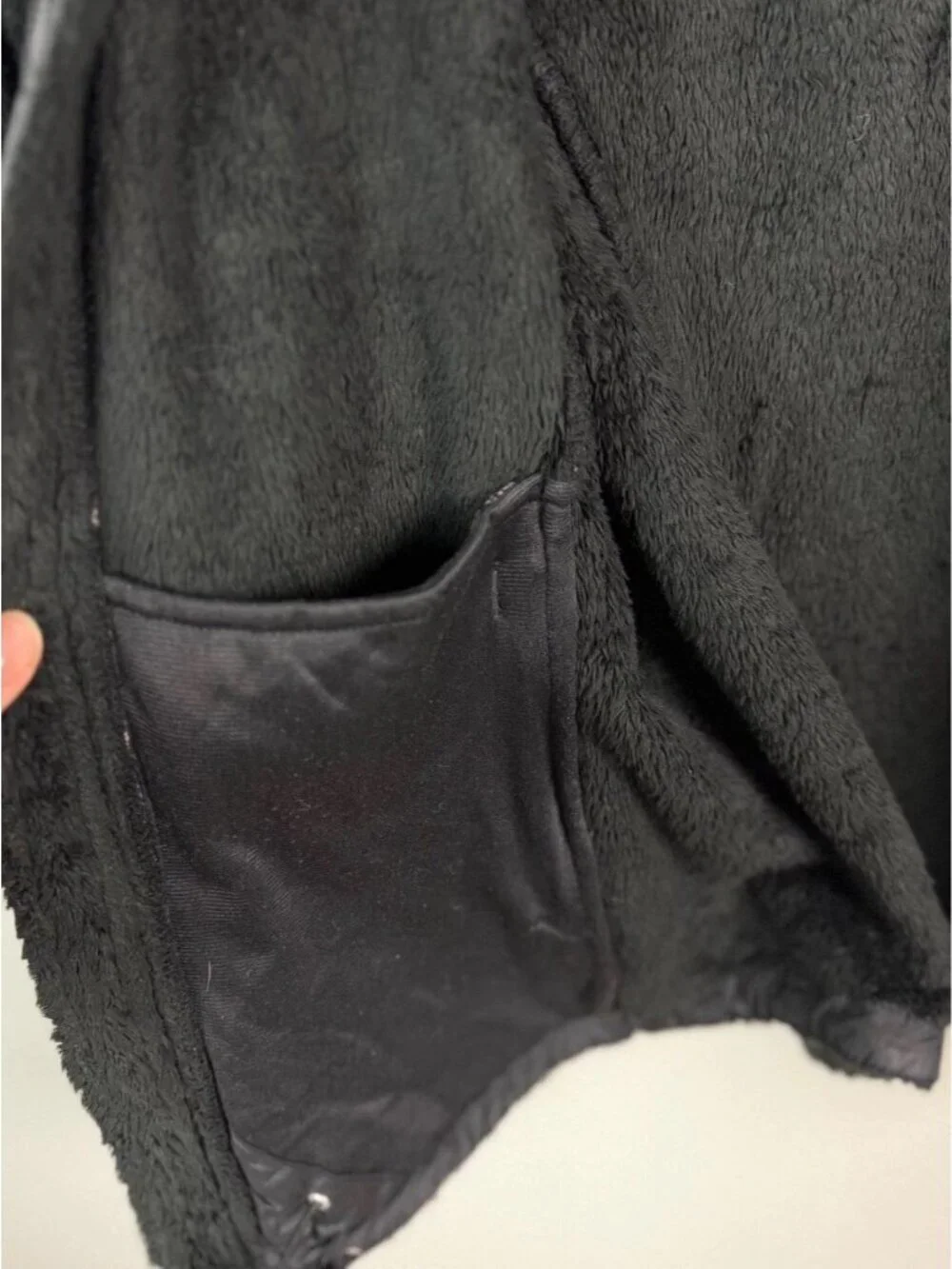 The North Face Black Fuzzy Plush Fleece Jacket Full Zip Size Small Women’s
